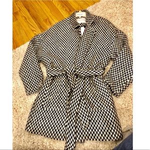 NWT “French” houndstooth pea coat, medium